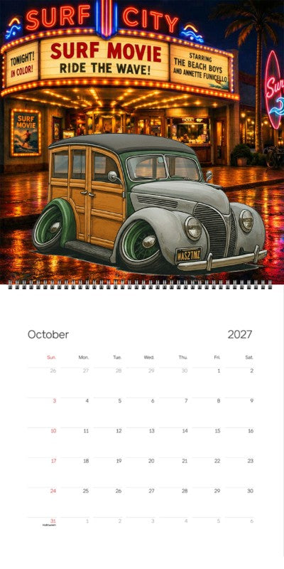2027 Woodie Neon Calendar WAS27MI-CA