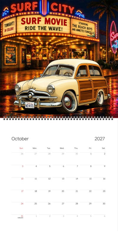 2027 Woodie Neon Calendar WDNSTL-CA