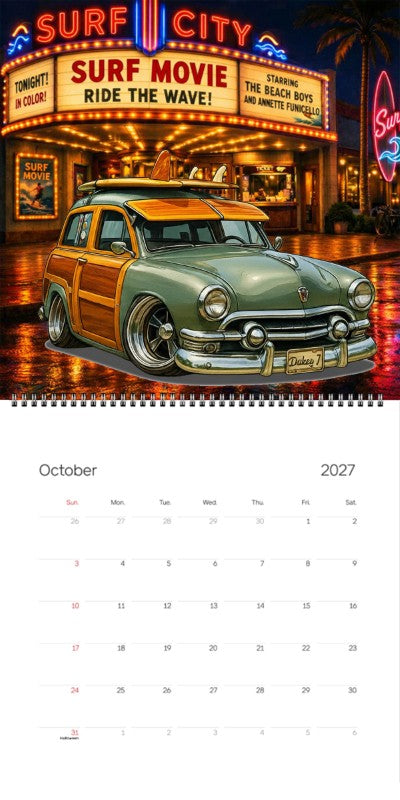 2027 Woodie Neon Calendar WDY51-CA