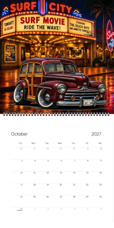 2027 Woodie Neon Calendar WDYFUN-CA
