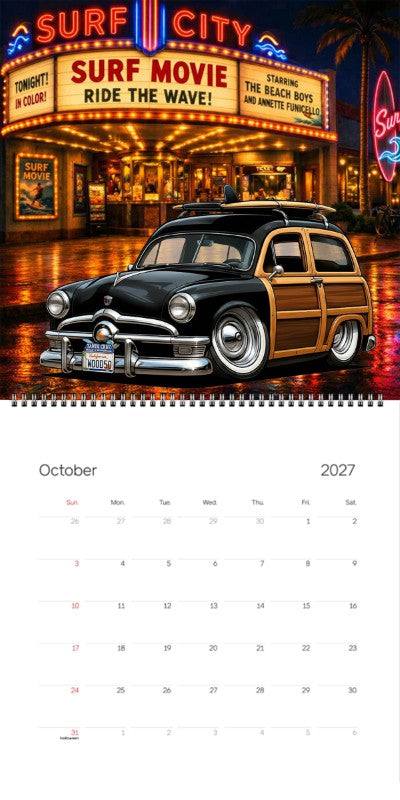 2027 Woodie Neon Calendar WOOD50-CA