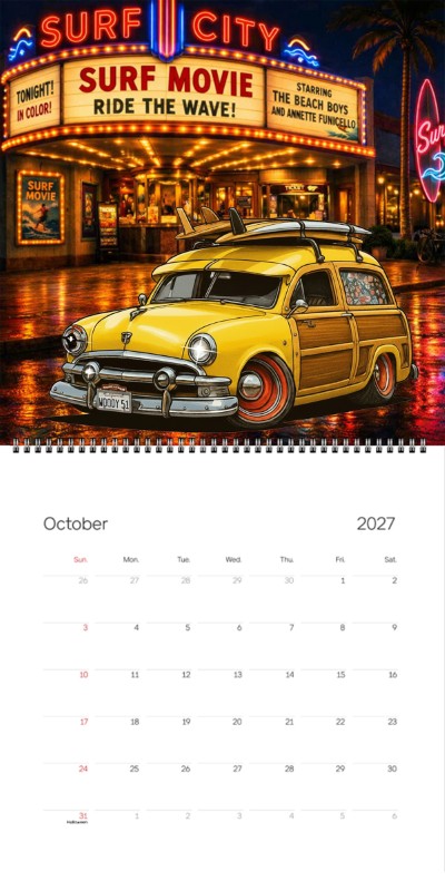 2027 Woodie Neon Calendar WOODY51-CA