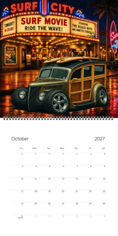 2027 Woodie Neon Calendar WUDN37-CA