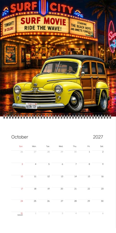 2027 Woodie Neon Calendar WUDNTOY-CA