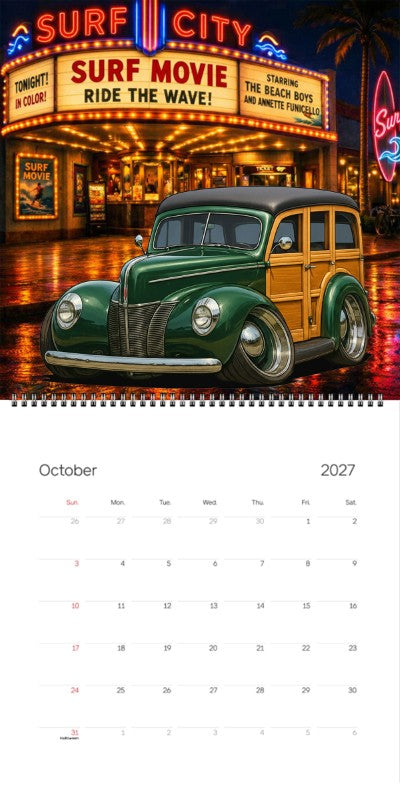 2027 Woodie Neon Calendar WYWOODY-CA
