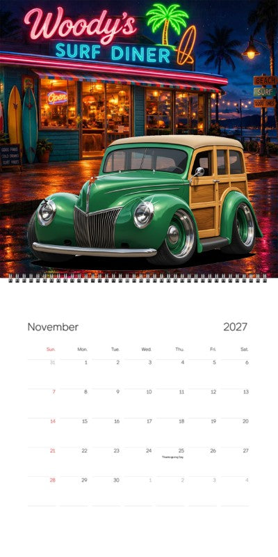 2027 Woodie Neon Calendar 100001-XX