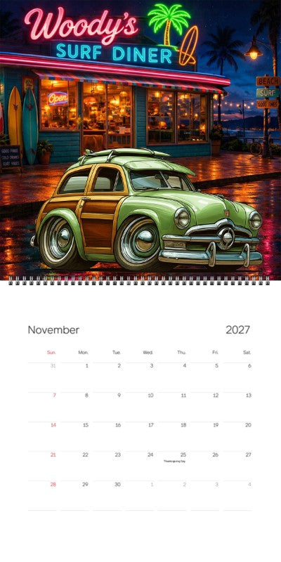 2027 Woodie Neon Calendar 100002-XX