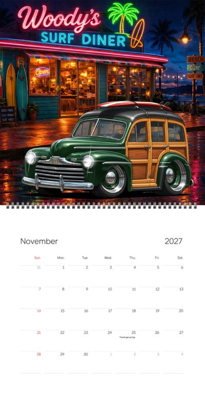 2027 Woodie Neon Calendar 100003-XX
