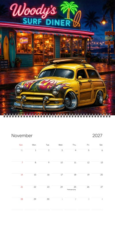 2027 Woodie Neon Calendar 100007-XX