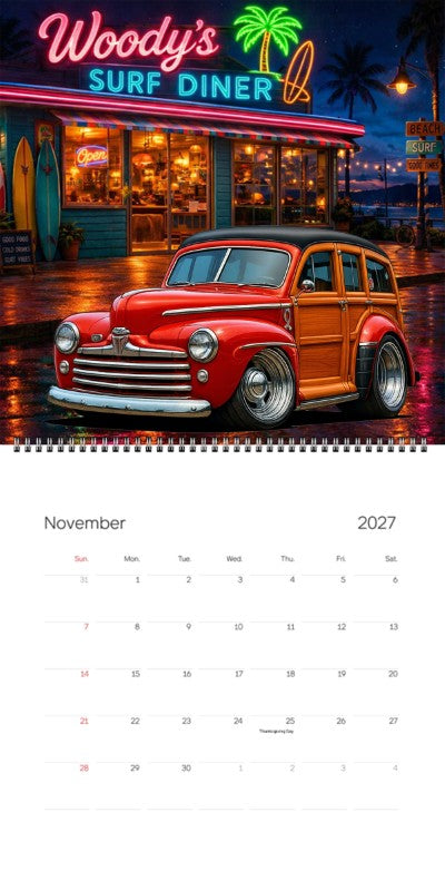 2027 Woodie Neon Calendar 100008-XX