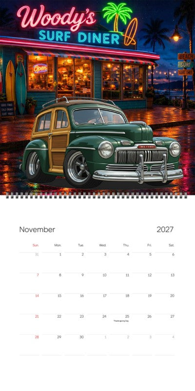2027 Woodie Neon Calendar 100009-XX