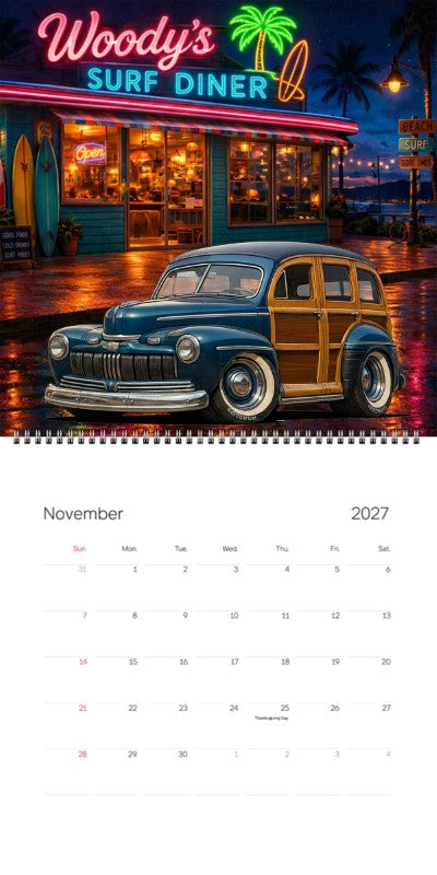 2027 Woodie Neon Calendar 100011-XX