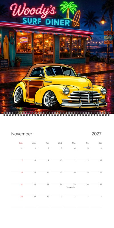 2027 Woodie Neon Calendar 100013-XX