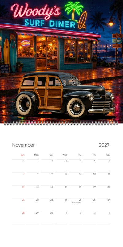 2027 Woodie Neon Calendar 100017-XX