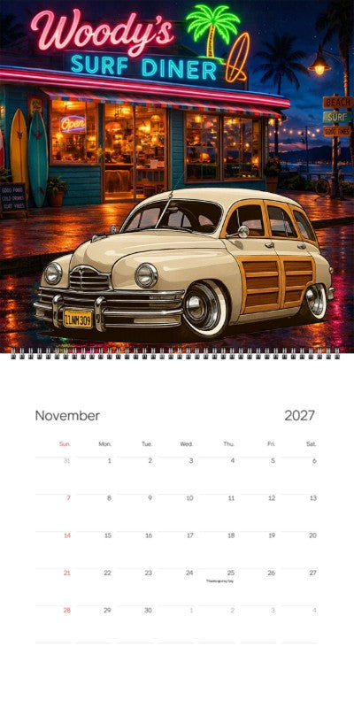 2027 Woodie Neon Calendar 1LNM309-CA