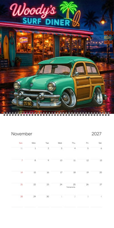 2027 Woodie Neon Calendar 1Y2941-CA