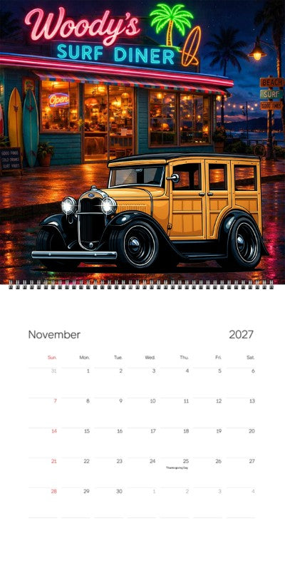 2027 Woodie Neon Calendar 200002-XX