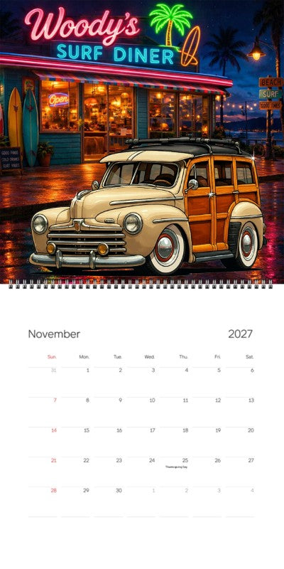 2027 Woodie Neon Calendar 200008-XX
