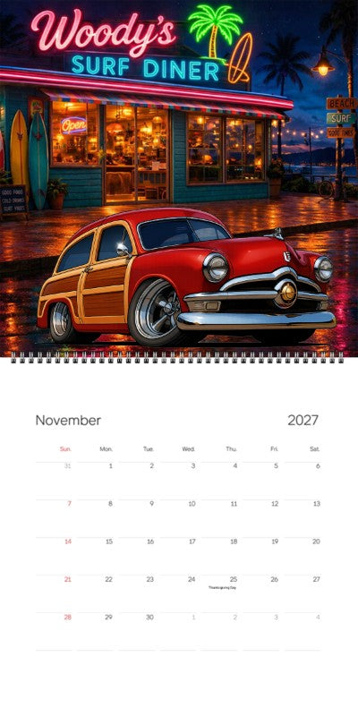 2027 Woodie Neon Calendar 200016-XX