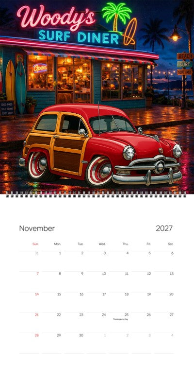 2027 Woodie Neon Calendar 200018-XX