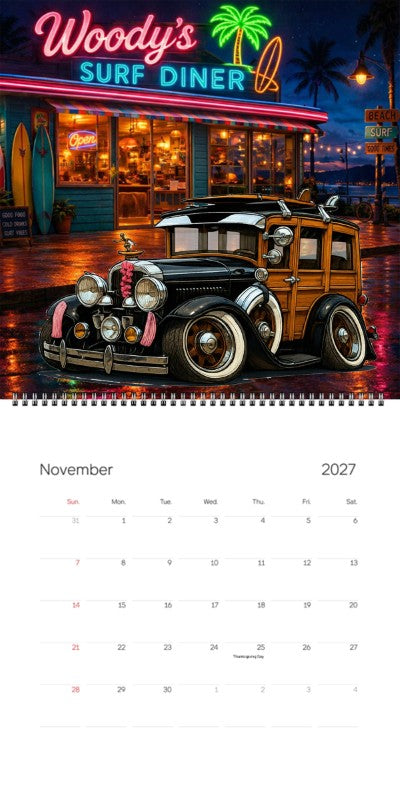 2027 Woodie Neon Calendar 2A5294-CA