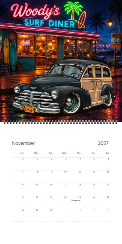 2027 Woodie Neon Calendar 2F6487-CA