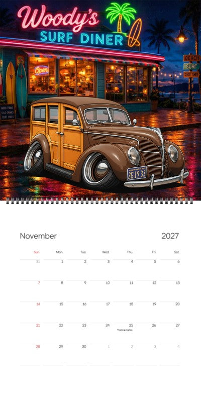 2027 Woodie Neon Calendar 2G1933-CA