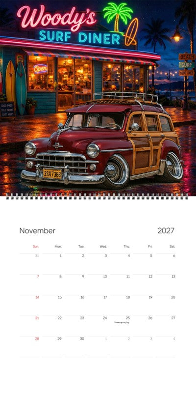 2027 Woodie Neon Calendar 33A7398-CA