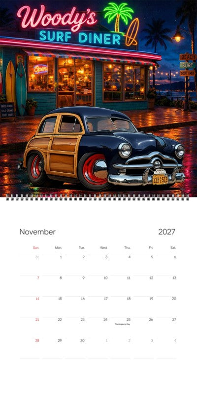2027 Woodie Neon Calendar 33B2513-CA