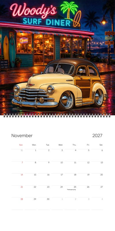 2027 Woodie Neon Calendar 38A9772-CA