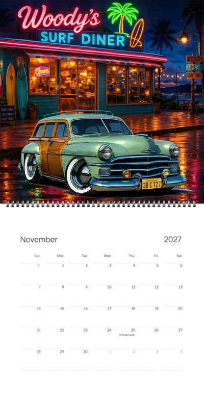 2027 Woodie Neon Calendar 38C727-CA
