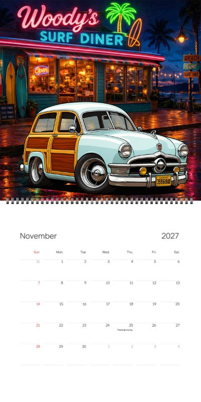 2027 Woodie Neon Calendar 39B6840-CA