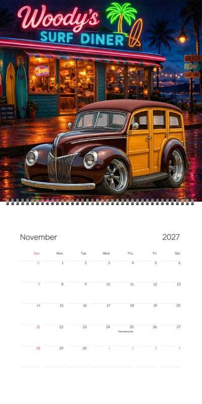 2027 Woodie Neon Calendar 39WOODY-CA