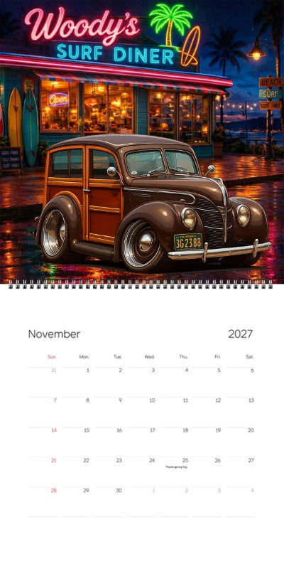 2027 Woodie Neon Calendar 3G2388-CA
