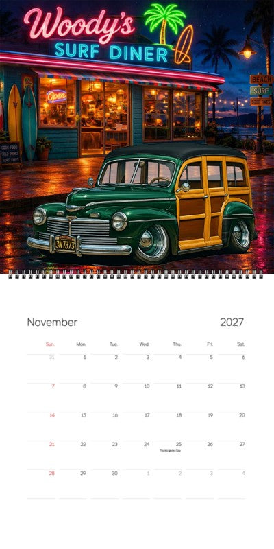 2027 Woodie Neon Calendar 3N7373-CA