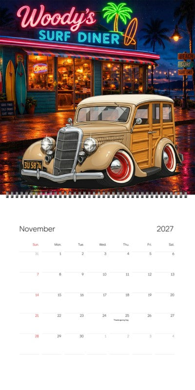 2027 Woodie Neon Calendar 3U5874-CA