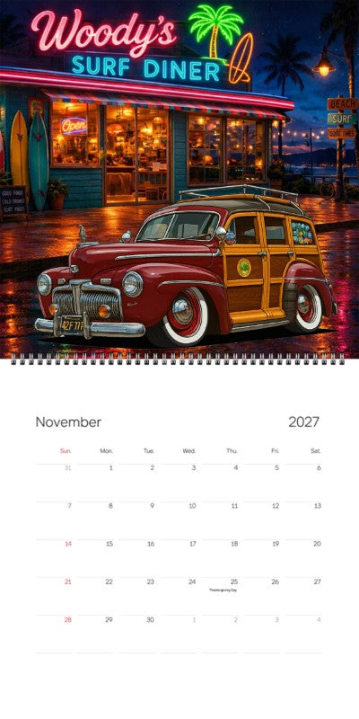 2027 Woodie Neon Calendar 42F777-CA