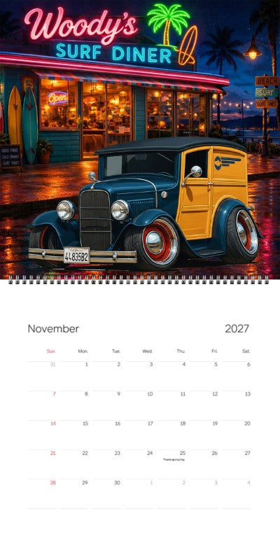 2027 Woodie Neon Calendar 44835B2-CA