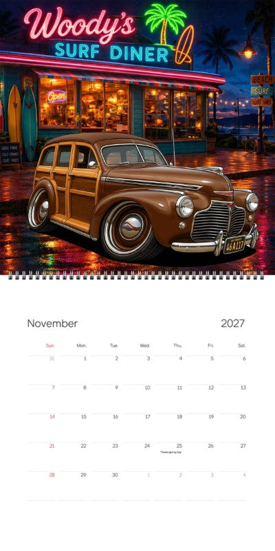 2027 Woodie Neon Calendar 46A117-CA