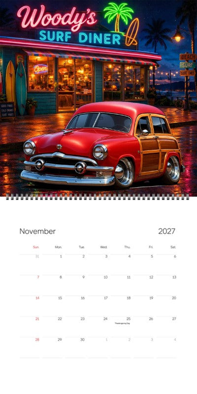 2027 Woodie Neon Calendar 48G714-CA