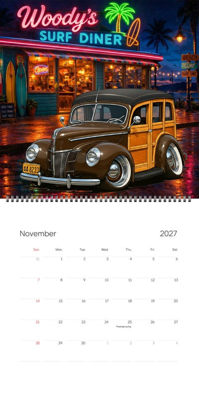 2027 Woodie Neon Calendar 4A8233-CA