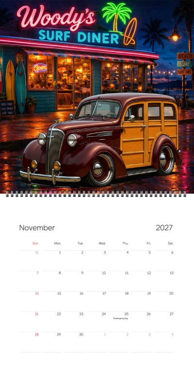 2027 Woodie Neon Calendar 5CZX655-CA