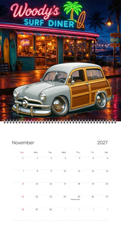 2027 Woodie Neon Calendar 5MML913-CA