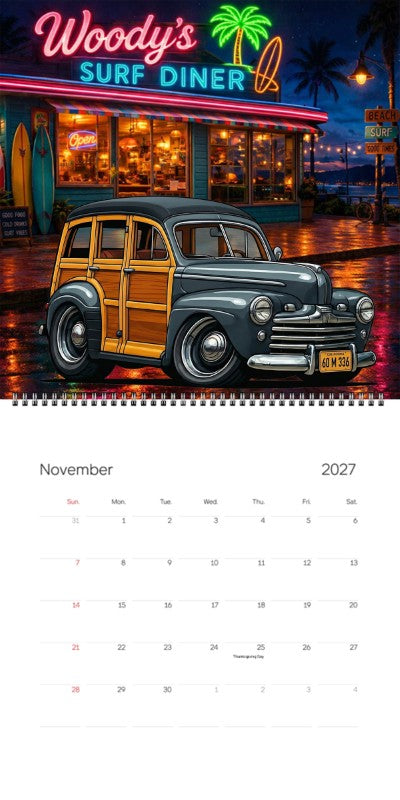 2027 Woodie Neon Calendar 60M336-CA
