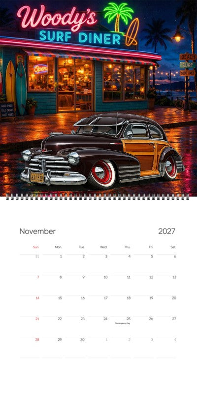 2027 Woodie Neon Calendar 61L519-CA