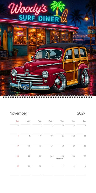 2027 Woodie Neon Calendar 682CVG-CA