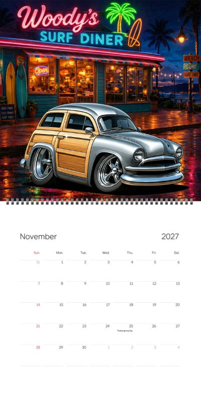 2027 Woodie Neon Calendar 6CMT115-CA