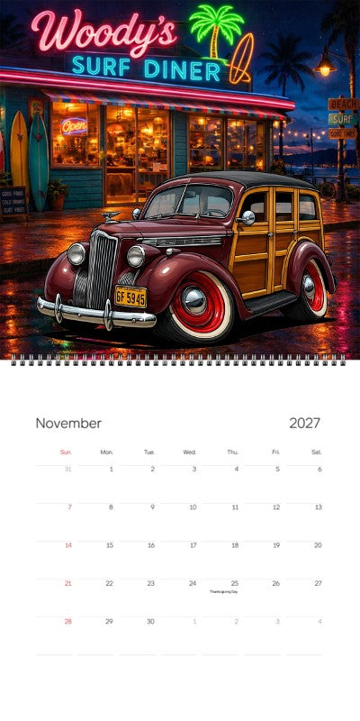 2027 Woodie Neon Calendar 6F5945-CA