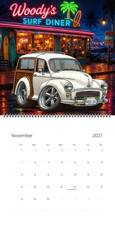 2027 Woodie Neon Calendar 6MXK764-CA