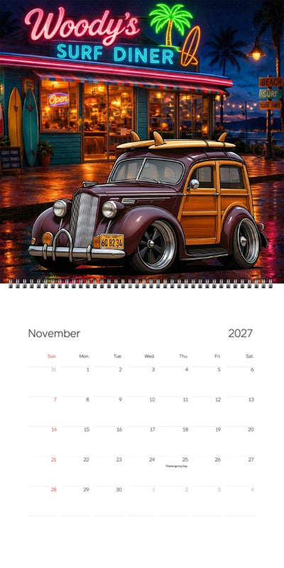 2027 Woodie Neon Calendar 6Q8234-CA